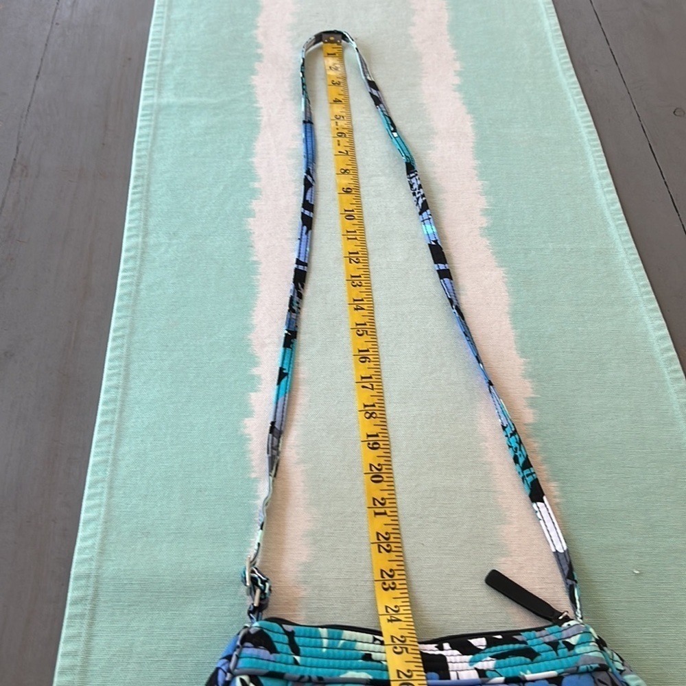 Vera Bradley Camofloral Quilted Mini Crossbody Bag Blue - Picture 8 of 12